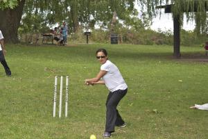 Ladies play cricket too!
