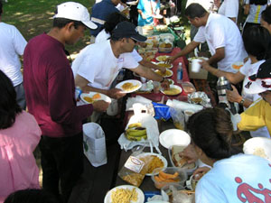 Enjoying the Breakfast Spread